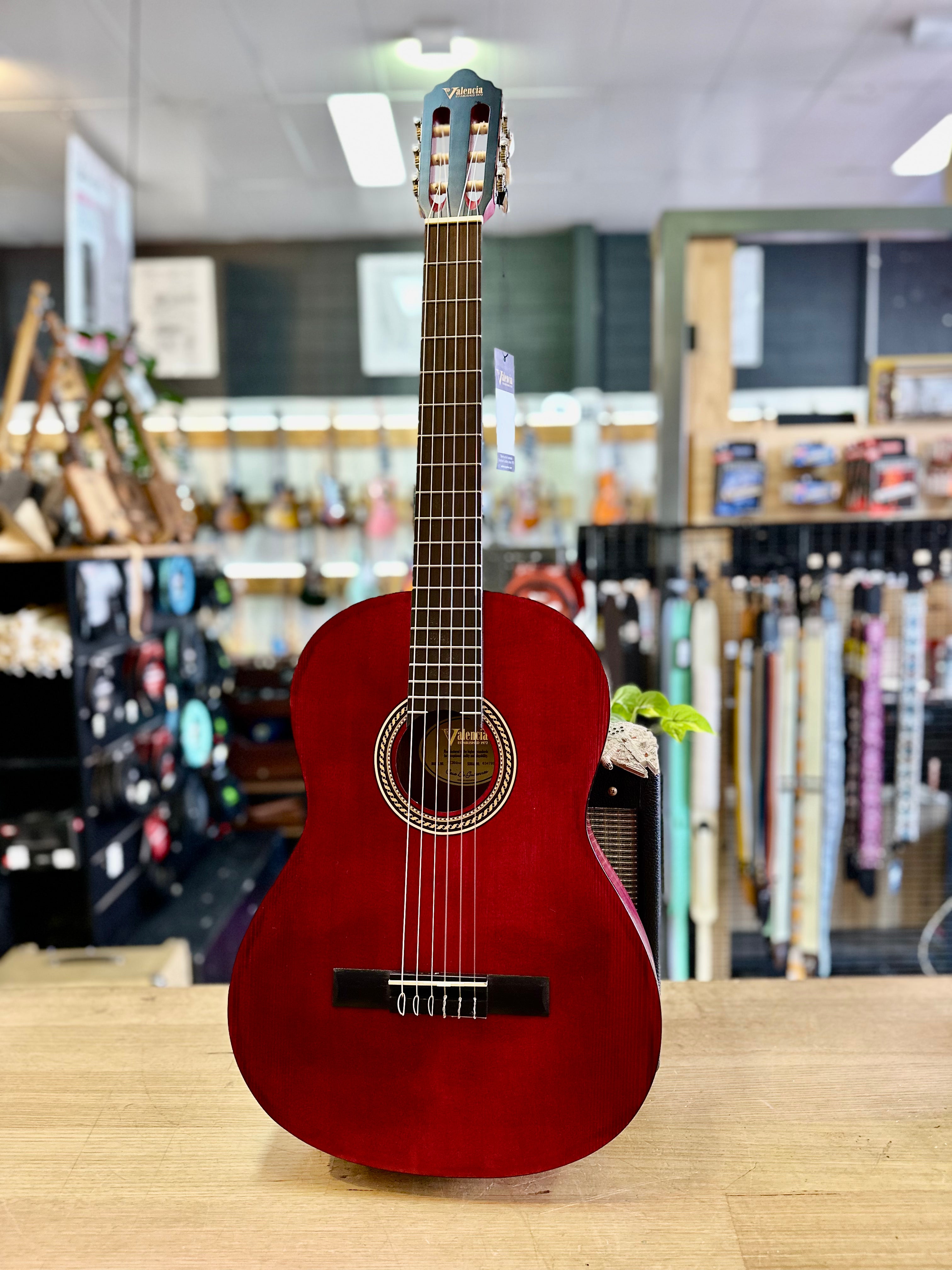 Valencia | VC204TWR | Classical Guitar | Full Size | Transparent Wine Red Valencia | VC204TWR | Classical Guitar | Full Size | Transparent Wine Red